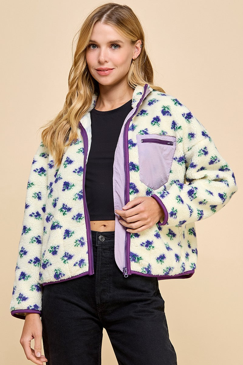 Violet Sherpa Jacket