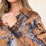 Polka Burnout Velvet Top