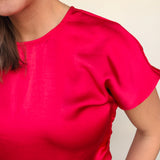 Blanca Cap Sleeve Satin Top