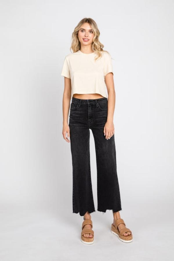 Genoa Wide Leg- Washed Black