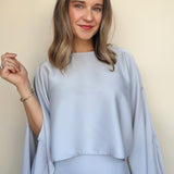 Marina Cropped Satin Blouse