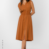 Persa Smocked Waist Midi Dress