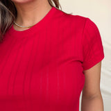 Sadie Pointelle Crew Tee