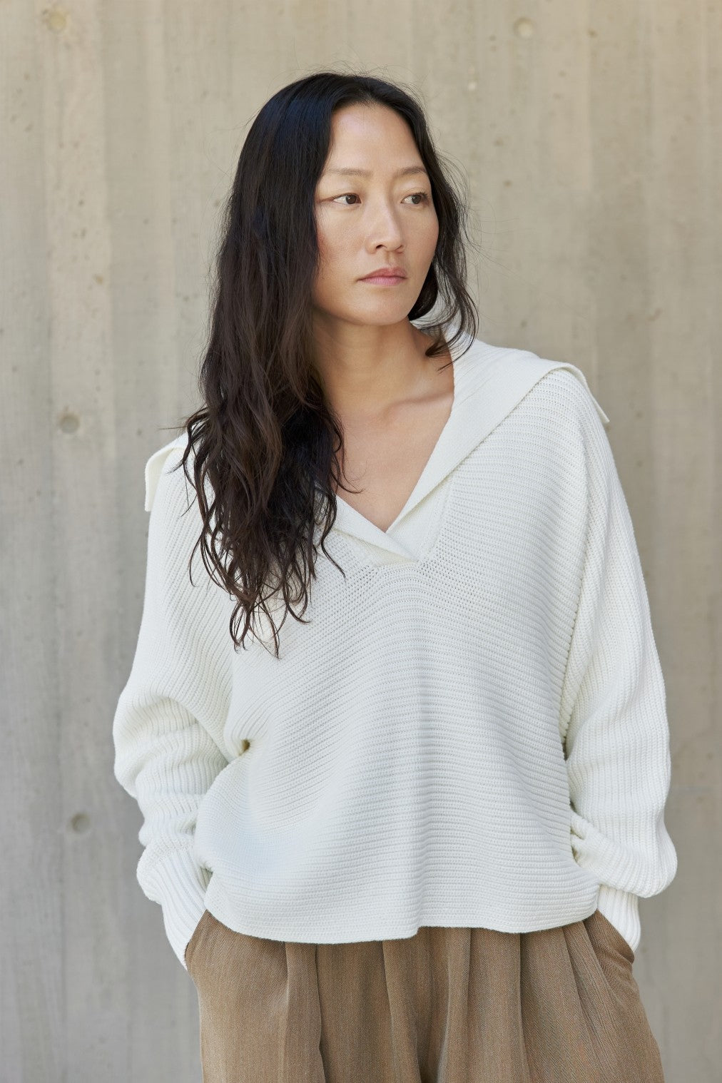 The Brixley Sweater- White