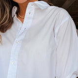 Suri Button Down Top- White