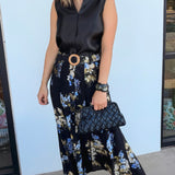 Ines Floral Belted Skirt