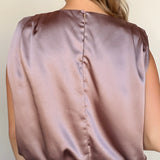 Monroe Satin Bubble Hem Top