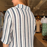 Glory Stripe Collared Shirt Dress