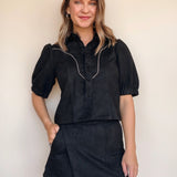 Noa Faux Suede Wrap Skort