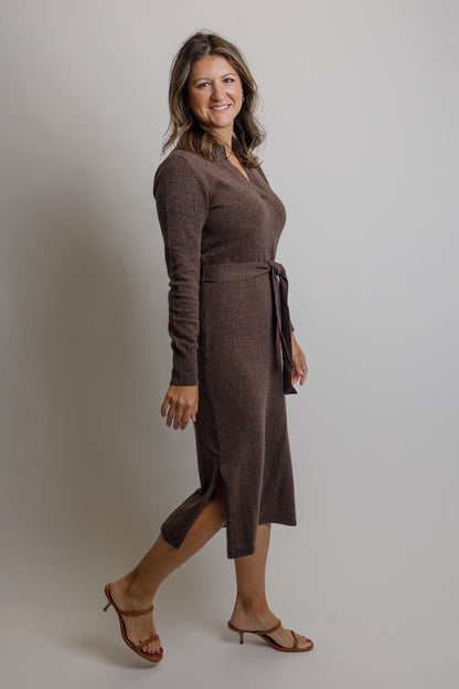 Jackson Sweater Dress- Mocha