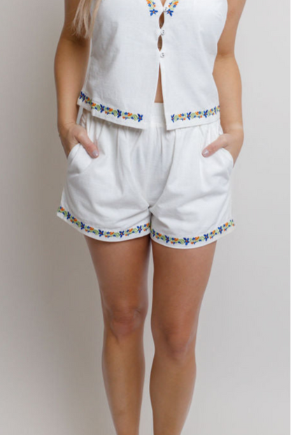 Eileen Embroidered Shorts