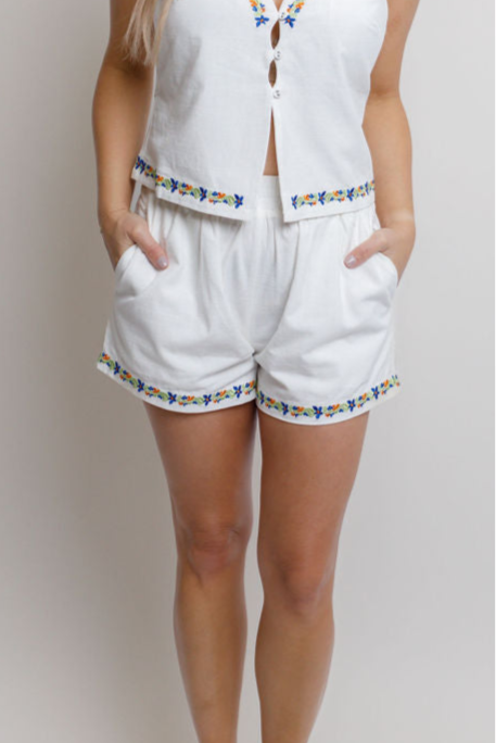 Eileen Embroidered Shorts