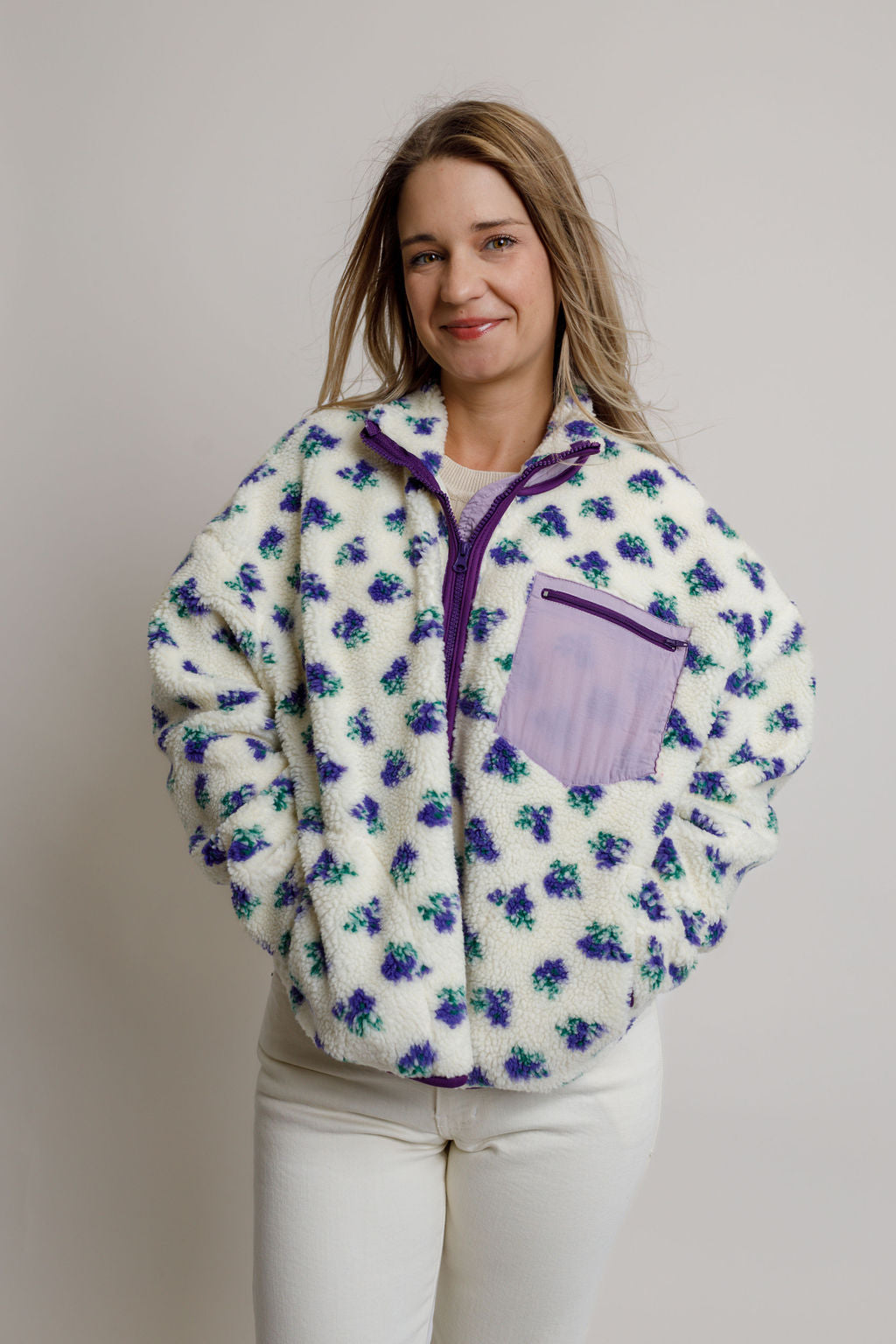 Violet Sherpa Jacket