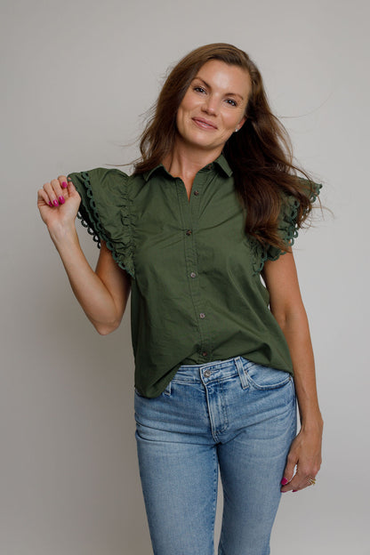 Roseanna Top- Olive