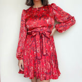 Bailey Pleated Long Sleeve Dress