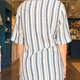 Glory Stripe Collared Shirt Dress