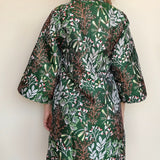 Evergreen Bloom Bell Sleeve Caftan