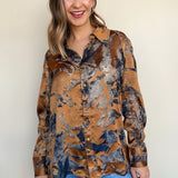 Polka Burnout Velvet Top