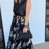 Ines Floral Belted Skirt