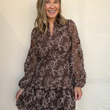 Makai Long Sleeve Lace Mini Dress