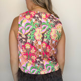 Garden Party Feather Hem Sleeveless Top