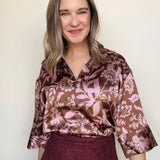 Emira Satin Floral Top