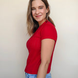 Sadie Pointelle Crew Tee