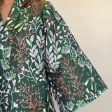 Evergreen Bloom Bell Sleeve Caftan