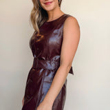 Julian Faux Leather Dress