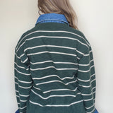Val Denim Collar Stripe Sweater