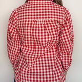Mizuki Gingham Button Down Top