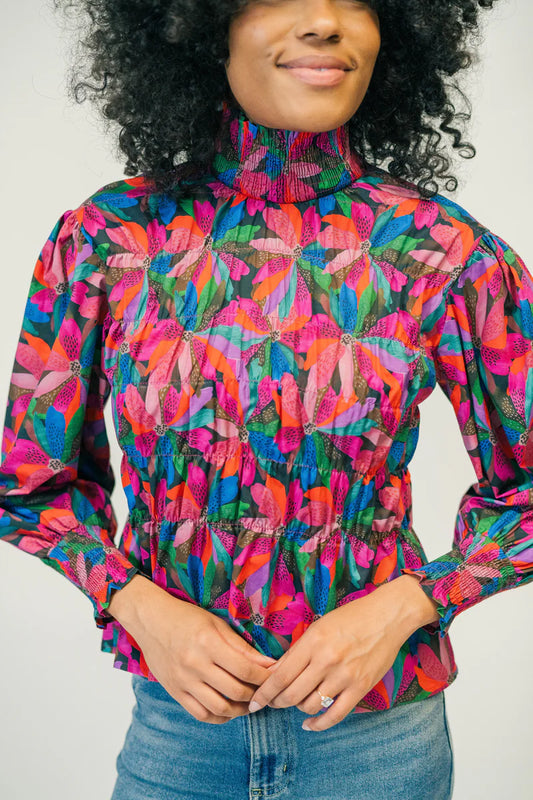 Lucie Blouse- Poinsettia