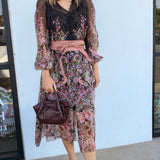 Viola Floral Silk Dress