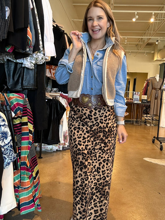 Bianca Cheetah Midi Skirt