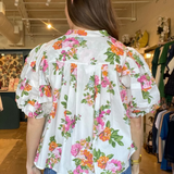 Megan Floral Puff Sleeve Blouse