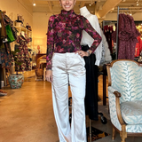 Modern Satin Trouser- Silver