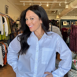 Cooper Button Down Top- White