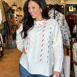 Ribbons and Romance Sweater- White