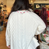 Ribbons and Romance Sweater- White