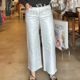 Saige Wide Leg Crop- Silver Glow