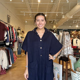 Sloane Cape- Navy Blue