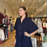 Sloane Cape- Navy Blue