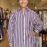 Colette Stripe Top- Rose