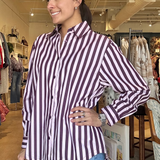 Colette Stripe Top- Rose