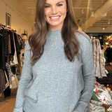 Kate Crew Neck Sweater- Grey