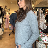 Kate Crew Neck Sweater- Grey