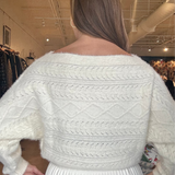 Carol Cable Knit Sweater- Cream