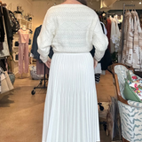 Billie Pleated Skirt- Cream