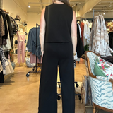 Hannah Wide Leg Lounge Pants- Black
