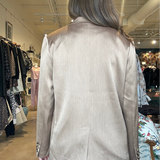 Betty Satin Blazer- Taupe